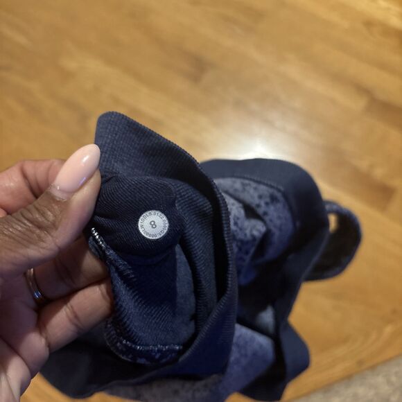 Lululemon Align Tank Top Cropped Womens size 8 Blue Rib Speckled Light Support - Picture 5 of 5